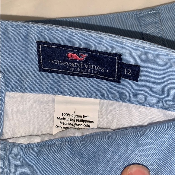 BOYS LIGHT BLUE KHAKI SHORTS - Picture 2 of 2